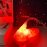 HGomx Fire Dragon Lamp Light, 3D Printed Night Light LED Moon Light Gift for Boys and Girls Bedroom Kids Room with USB Rechargeable (Fire Dragon)