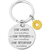 JIOMULIG Friendship Gifts for Best Friend - Engraved Keychain for BFF Bestie Sister Birthday Christmas Valentines Galentines