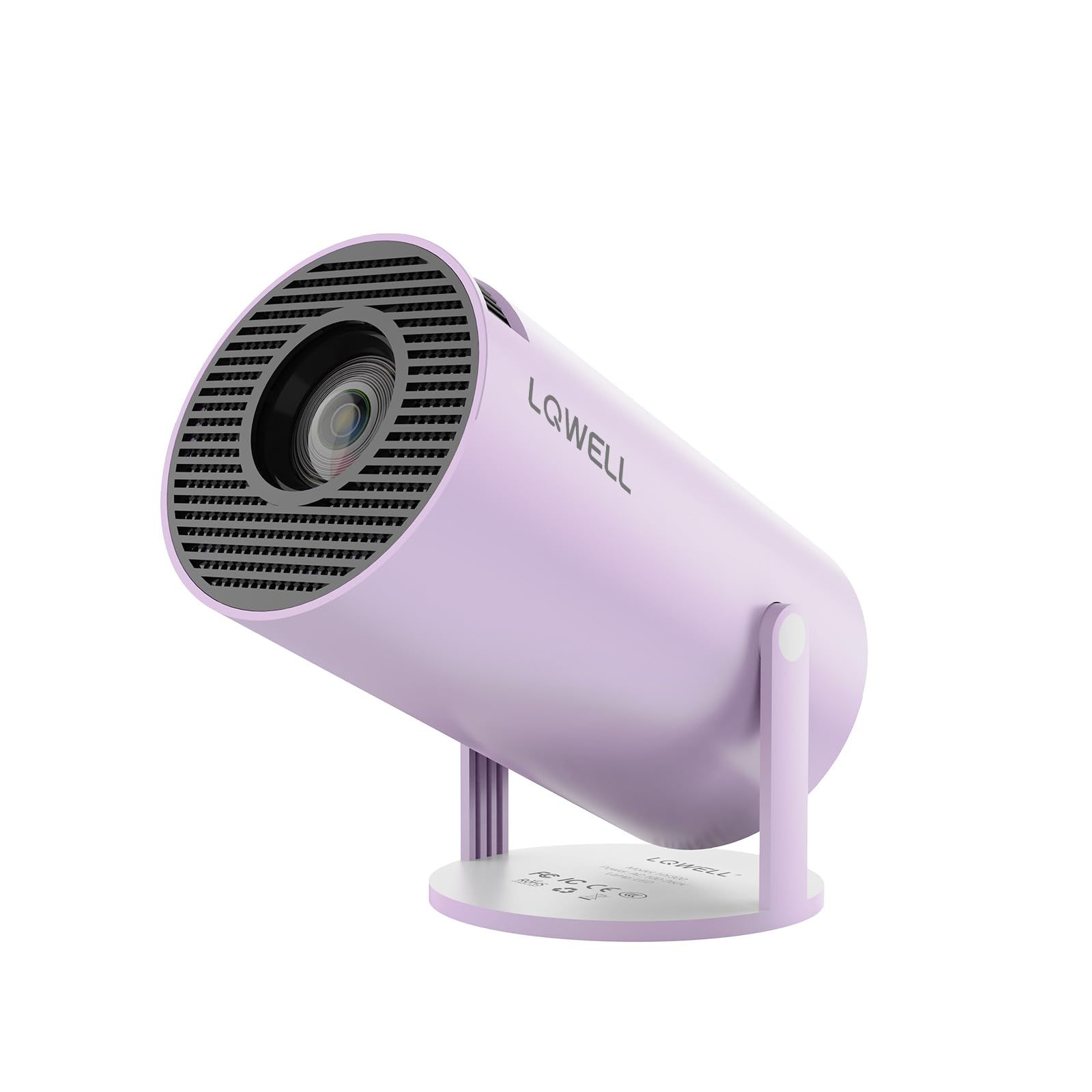 LQWELL®-Projector, Miniprojector, Ondersteunt WiFi 5G, BT5.0 Met Android 11.0 OS, Automatische Keystone, 220 Graden Hoek Voor Telefoon/Pc/Computer, HDMI, Roze