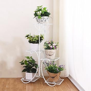Lwjjhj Blumenstander Vintage Metall Pflanze Steht Blumen Regal Display Regal Garten Dekor Mit Regalen Fur Indoor Und Outdoor Farbe B Amazon De Kuche Haushalt