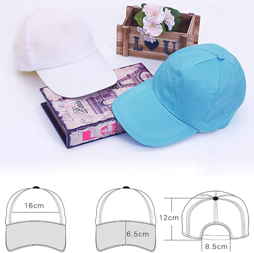 Joyibay DIY Kids Baseball Caps, 15PCS Kids Hats Creative Blank Art Painting Caps, Casual Beach Sun Hats for Outdoor Sports White - Image 5