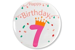 MGJSRNH Baby 1st Happy Birthday Pins Badges Girl First Birthday Button Gift Kids Photo Prop 1st Birthday Badge Pin Decoration Favors Supplies (White-Pink)