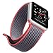 amBand Compatible for Apple Watch Sport Loop Band 42mm, Lightweight Breathable Nylon Replacement Band Compatible for Apple Watch Series 1, Series 2, Series 3, Sport, Edition-Electric Pink