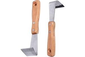 Happyyami 2pcs Bark Spud Debarking Tool Log Peeler Bark Removal Tool Crack Weeder for Patio Lawn Yard Woodworking Hand Tool