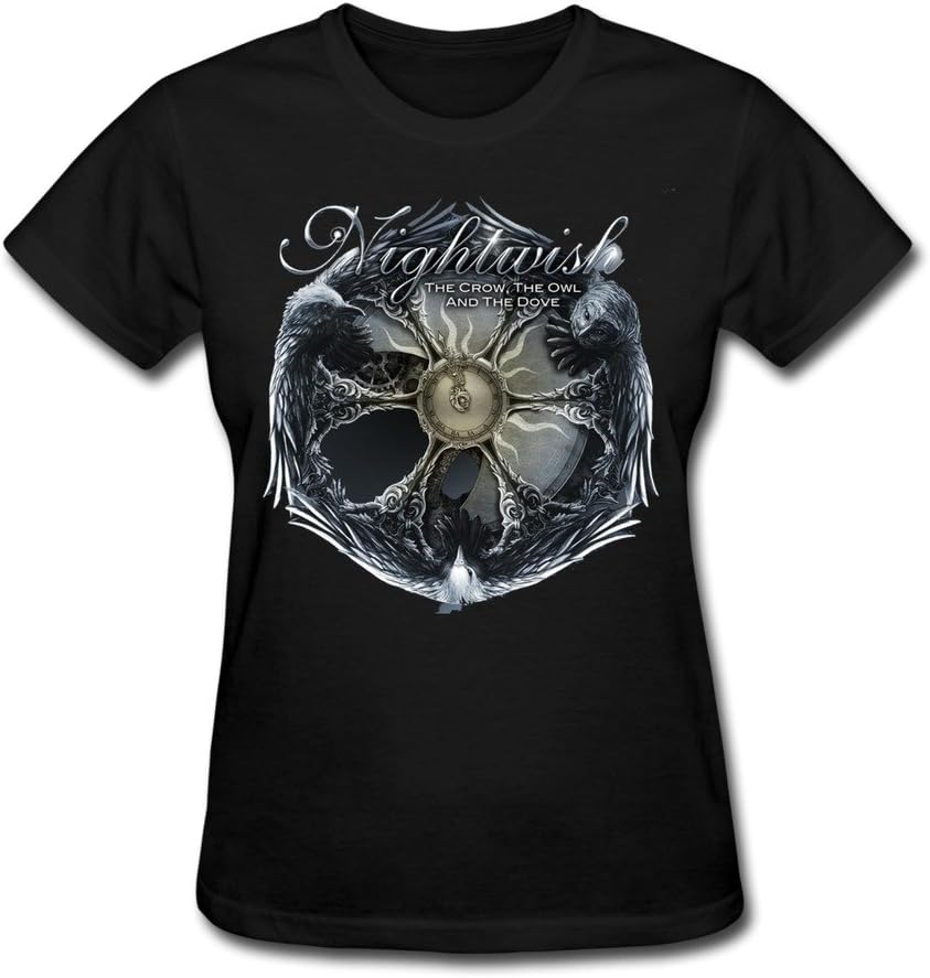 RZF Women's Nightwish The Crow, The Owl and The Dove T-Shirt- Black