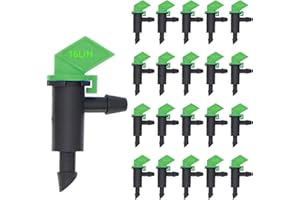 JUZIZJMEFOD 100 Pack 4 GPH Flag Irrigation Dripper Emitter 16L/H Garden Irrigation Drip Emitters Irrigation Emitter Flag Dripper Drip Irrigation Connect 4mm/7mm Hose for Home Garden Trees Herbs (Green)