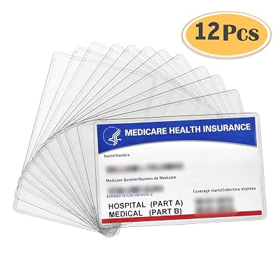 medicare card holder protector sleeves Sooez 10 Pcs New Sleeves, 12Mil Card Soft And Durable 8/16 *