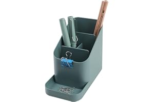 BLUE GINKGO Desk Holder – Korean-Made Office Organizer for Pencils, Pens, Notes, and Desk Supplies (Green)