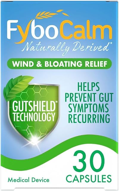 Fybocalm Wind & Bloating Relief 30 capsules Fybogel Naturally Derived