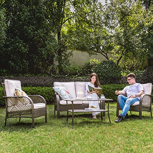 NATURAL EXPRESSIONS Patio Furniture Sets Outdoor Sectional Set 4 Pieces