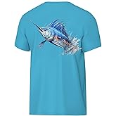 Palmyth Boys Fishing Shirt Short Sleeve UPF 50+ Youth T-Shirt Sun Protection Tee