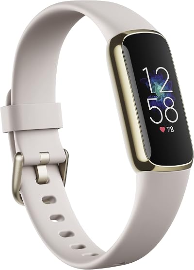 Fitbit Luxe Activity Tracker Lunar White Soft Gold Stainless Steel