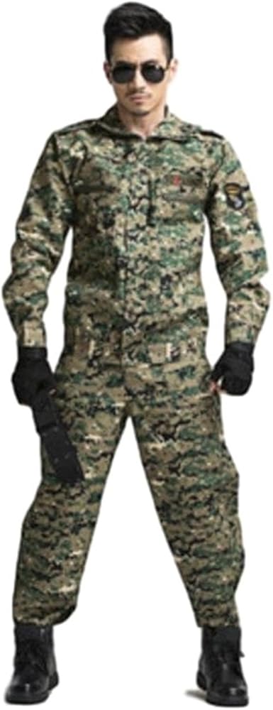 Amazon 迷彩服 メンズ 長袖 上下 カーキ 緑 185 Xxl サバゲー ハロウィン コスプレ 衣装 コスプレ 仮装 通販