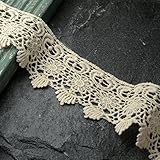Vintage Ivory Cluny Lace Trim, 2 Inch by 1 Yard, TR-10968