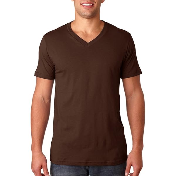 Canvas for Men's Delancey V-Neck T-Shirt, BROWN, Small | Amazon.com