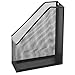 Wire Mesh Wall Mounted or Freestanding Document Rack, Magazine and File Holder, Set of 2, Black