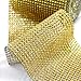 Diamond Mesh Wrap (Gold) Roll Rhinestone Crystal Ribbon 4.5″ x 10 yards