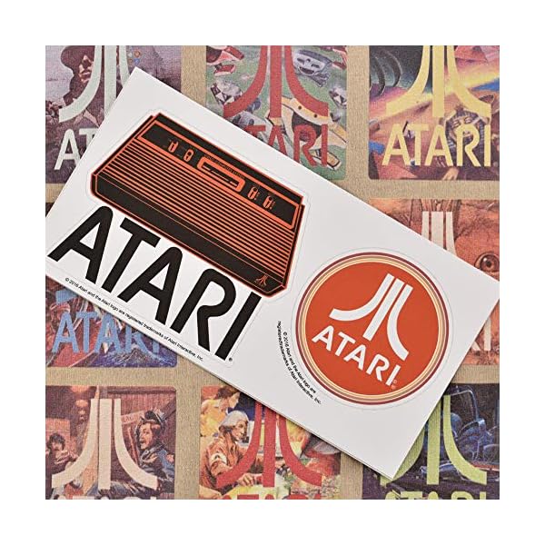 Atari Logo Retro Video Game Covers T Shirt & Stickers - Image 7