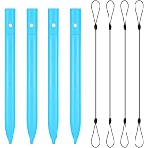 Flutesan 4 Pcs 4.5 Inch LCD Writing Tablet Pen Replacement, Light Blue | Kids Stylus Pen with 4 Hanging Rope, Fits Most Lcd Tablet Memory Slots, Perforated Design at the Top,