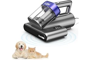 UZK Mattress Vacuum Cleaner,Bed Vacuum Cleaner with UV-C Light,16Kpa,140°F Heat,Ultrasonic,Anion,Handheld Vacuums for Bed,Sofa,Couch,Crib(Corded, Multi)