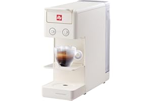 Illy Y3.3 Espresso Machine, Single Serve Coffee Machine for IperEspresso Capsules, Single Cup Espresso Maker (White)