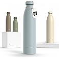 LARS NYSØM Stainless Steel Insulated Water Bottle 12 oz 17 oz 25 oz 34 oz 51 oz | Insulated Thermo Flask for Hot and Cold Beverages | Leakproof Drinking Bottle (Sky Blue, 25.4 oz)