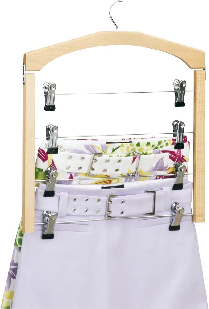 6er Set Zeller Mehrfach Rockbügel Kleiderbügel Bügel für je vier Röcke