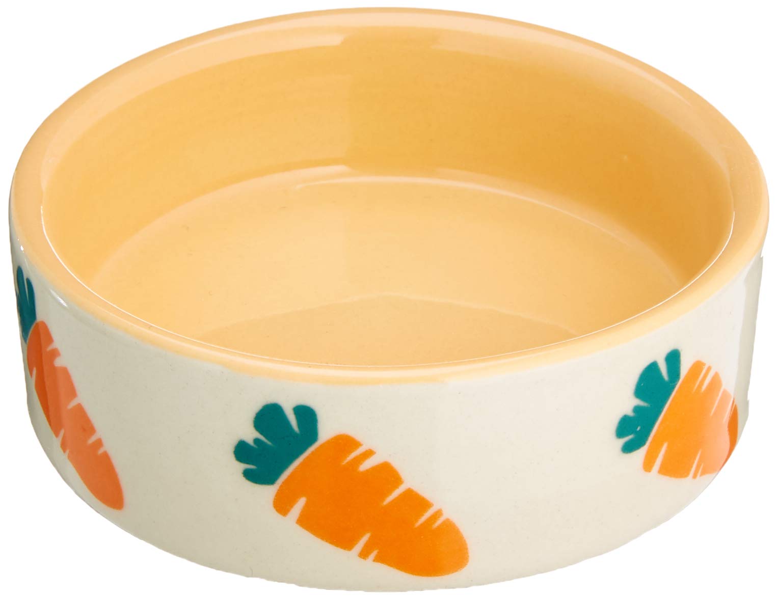 Nobby 73632 ’Carrot’ Rodent Ceramic Bowl 7.5 x 2.5 cm, Beige/Orange