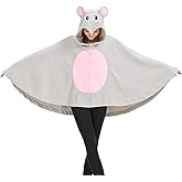 AMAMHAHAVA Mouse Cape Costume for Adults Cozy and Fun Hooded Cloak for Halloween and Cosplay