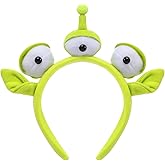 KDVOG Three-Eyed Headband Green Plush Headwear Hairband Halloween Costume Accessories for Cosplay Party, Dress Up Day