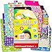 Magnetic Travel Games for Kids Toddlers Set -- 4 Magnetic Games for Travel in Car or Airplane with Reward Stickers (Road Trips Series)