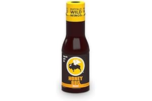 Buffalo Wild Wings Honey BBQ Sauce, 12 fl. oz., Perfect Dipping Sauce, Chicken Marinade, Rib Barbecue Rub and Wing Seasoning, Rich Flavor and Sweet Tang