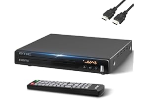 All Region HDMI DVD Player for TV, Multi Formats & Metal Housing, Compact CD Player with USB Port/Dolby Digital Sound for Sma