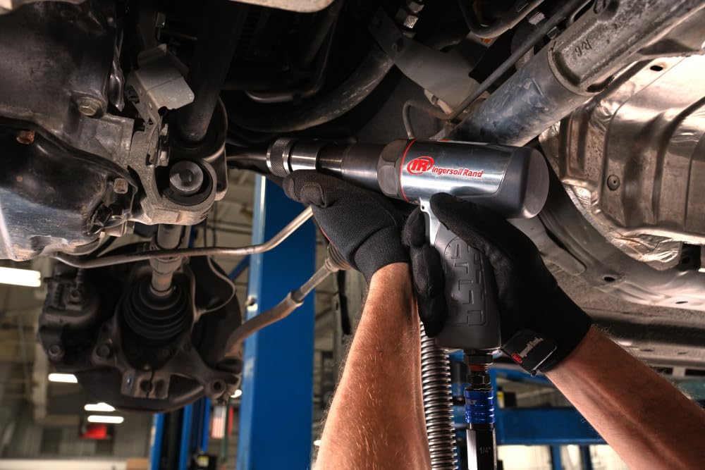 Ingersoll Rand 119MAX Long-Barrel Air Hammer, Quick Change Retainer, Anti Vibration Power Tool, Comfort Grip, Lightweight, Gray