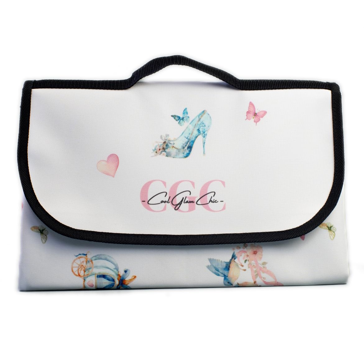 Cool Glam Chic Picnic Blanket for Outdoor and indoor Fun, Waterproof and Windproof, Washable Fairytale Design, UK - Big 200x145cm - Princess Picnic Blankets: Glassshoe