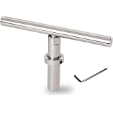 BMTURNING Tool Rest, Crossbar 9"length M12 x 1.25 thread, with Stem 1&rdquo;diameter x 4 3/4&rdquo; length and a tool rest collar for Woodturning Lathes, Woodworking Tools.