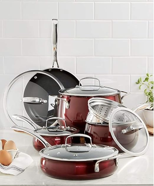 Belgique Stainless Steel Cookware, 11 Piece Set Amazon.co.uk Kitchen