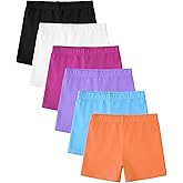 Witwot 6 Pack Baby Girls Bike Shorts Toddler Girl Cotton Dance Short Pants for Kids Solid Athletic Summer Cloth Size 18M-5T
