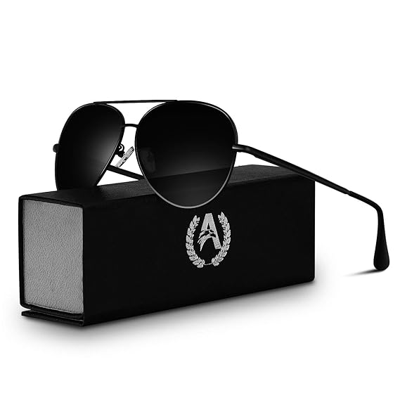 VVA Sonnenbrille Herren Pilotenbrille Polarisiert Pilotenbrille Polarisierte Sonnenbrille Herren Pilot Unisex UV400 Schutz du