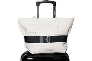 TOOVREN 2-in-1 Travel Belt for Luggage Straps Add a Bag Bungees Luggage Strap Over Handle Suitcases Belt for Carry On Bag Elastic Belt Adjustable Suitcase Strap Airport Travel Accessories Black