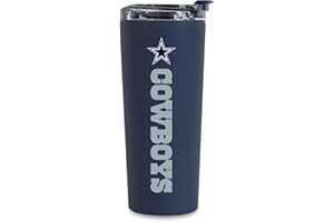 Rico Industries NFL Football 24oz Stainless Steel Tumbler with Lid and Dual Functioning Lid