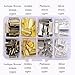in A Box(120pcs/box) Kit with Mixed Color 10mm and 16mm Ribbon Bracelet Bookmark Pinch Crimp Clamp End Findings Cord Ends Leather Crimp Ends Fasteners Clasp Jewelry Making Findings