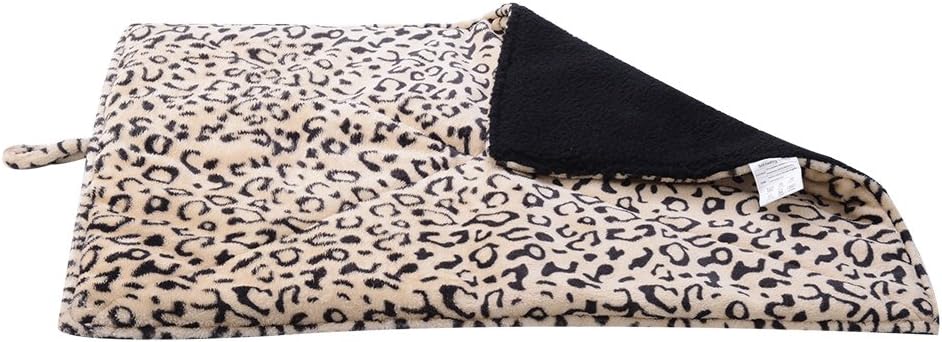 EXPAWLORER Self Heating Cat Pad for Pet, Warming Pet Bed Mat Safety Cat Pad with Leopard Print Great for Puppies and Cats in Cold Weather, Beige : Pet Supplies