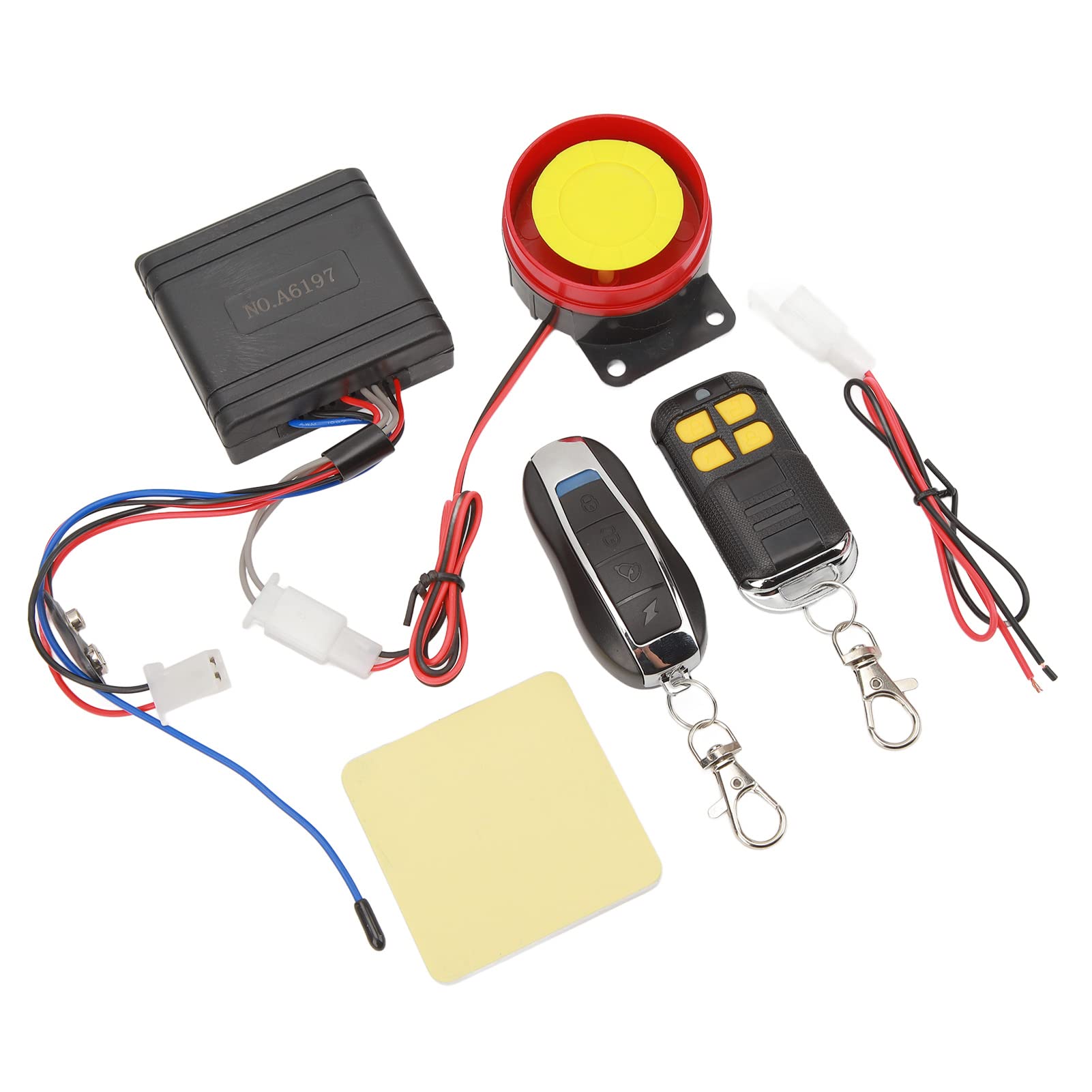aqxreight Motorcycle Alarm System, 1 Way Motorcycle Remote Control Alarm Kit 12V Anti Theft Waterproof Alarm System for Scooter Motorbike
