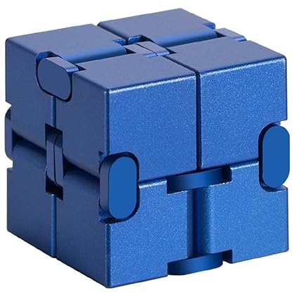 Alician Unlimited Cube Aluminum Alloy Reduced Pressure Pocket Toy Blue Out of Blue