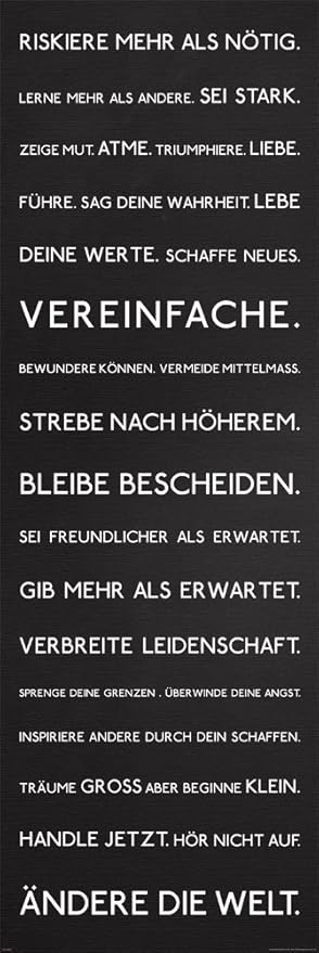 Frasi Di Natale In Tedesco.Empire Interactive Poster Da Porta Con Frasi Motivazionali In Lingua Tedesca Multicolore Amazon It Casa E Cucina