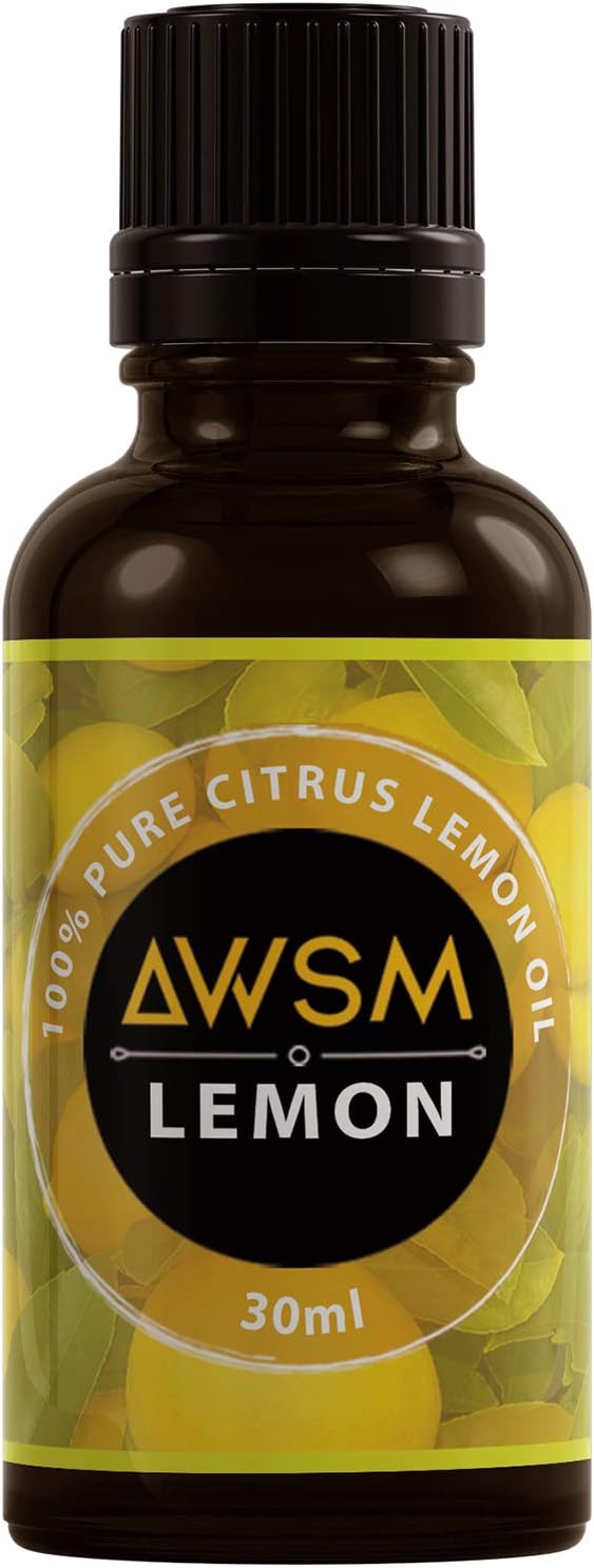 AWSM Lemon Oil - Cold Pressed, 100% Pure and Natural Therapeutic Grade Essential Oil (30ml)