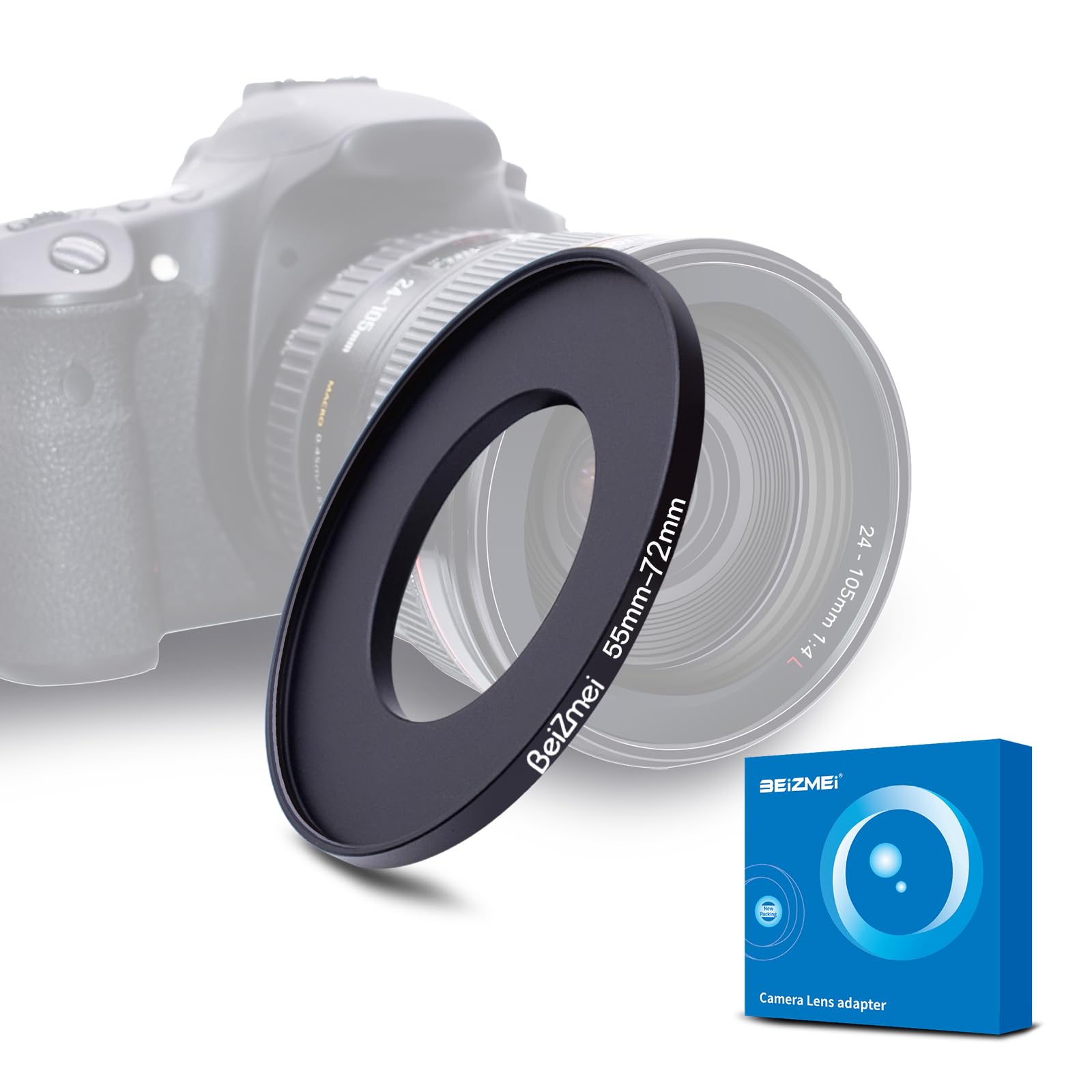 55mm Lens to 72mm Filters Ring,Camera Filters Ring Compatiable All Brands Ø55mm Lens to Ø72mm UV ND CPL Camera Filter.55-72mm