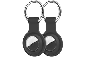 HATALKIN Compatible with AirTag Holder Case Keychain 2 Pack,Silicone Key Chain Ring Cases Cover Tags GPS Tracker Item Tag Finders Accessories for Kids,Bags,Luggages