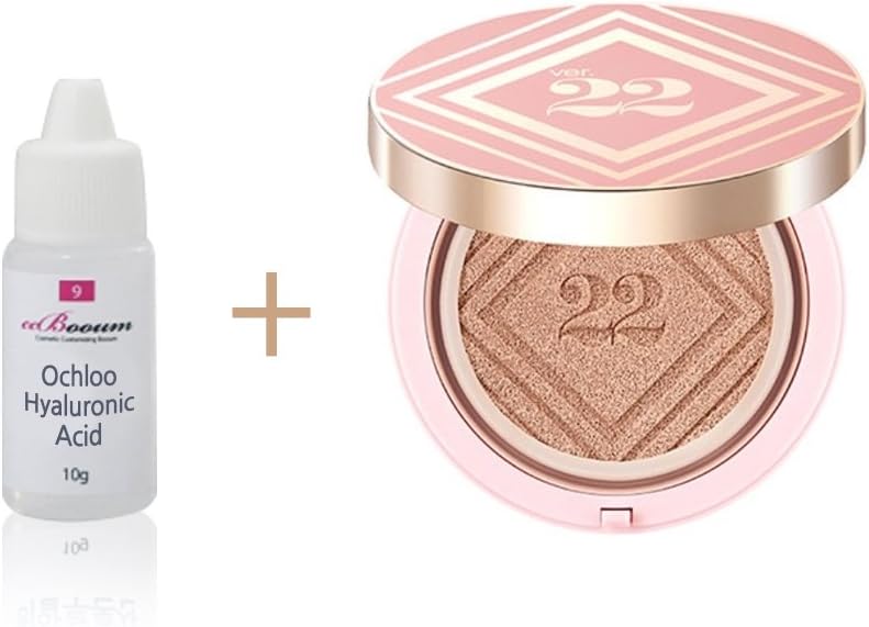Chosungah 22 C&T VVIG CUSHION SPF 50+/PA++No 1: without Refill. + Ochloo hyaluronic acid 10ml.: PACT FOUNDATION
